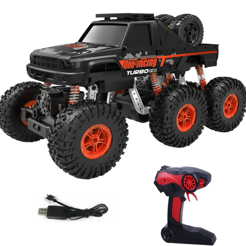 1/16 RC Car 6WD drive remote climbing car Double Motors Drive Bigfoot Cars 2.4Ghz Electric RC Toys High Speed Off-Road Vehicle