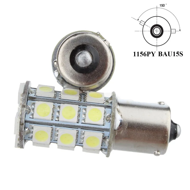 

1pcs 1156PY 7507 PY21W BAU15S 27 led 5050 smd Car Rear Direction Indicator auto Front Signals Light white red amber yellow