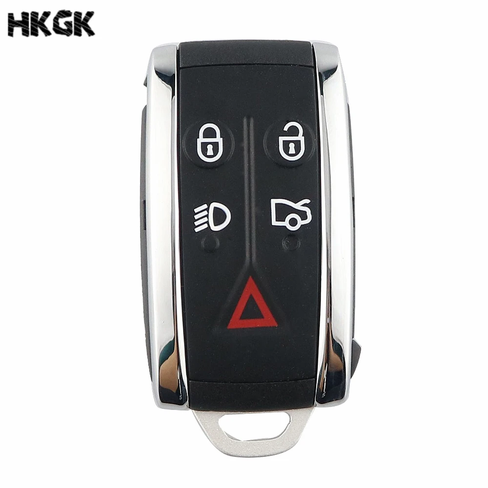 

5 Buttons Remote Car Key Shell Smart Keyless Fob Case For Jaguar XF XK XKR X-Type S-Type 2007 2008 2009 2010 With Uncut Blade