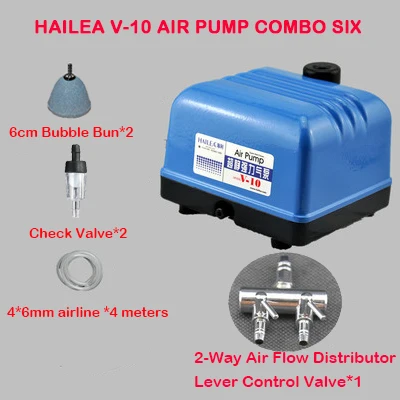 HAILEA абсолютно V-10 септик Пруд воздушный насос ATU очистная установка компрессор 10 Вт 10л/мин авторизованный дилер - Цвет: V-10 combo six