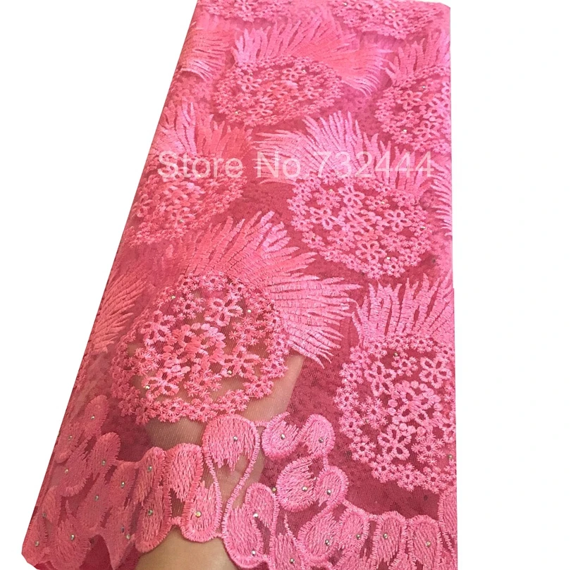 

Metallic Swiss Lace Material Coral Tulle Lace Fabric,African French Lace Fabric High Quality With Stones Coral Gold
