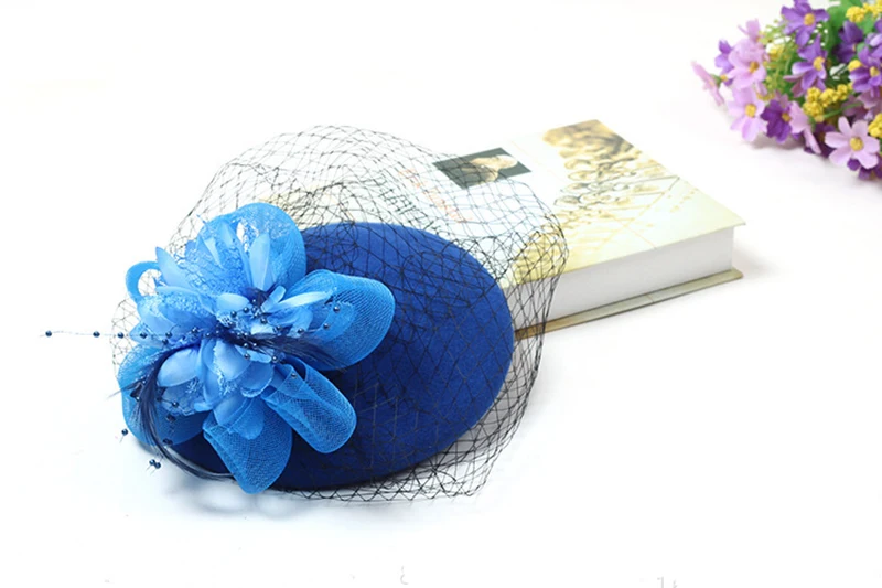 Preise Mode Frauen Hochzeit Hut Blume Schwarz Brautpartygeschenke Schleier Haar Mit Kamm Perle Perlen Braut Hüte und Fascinators