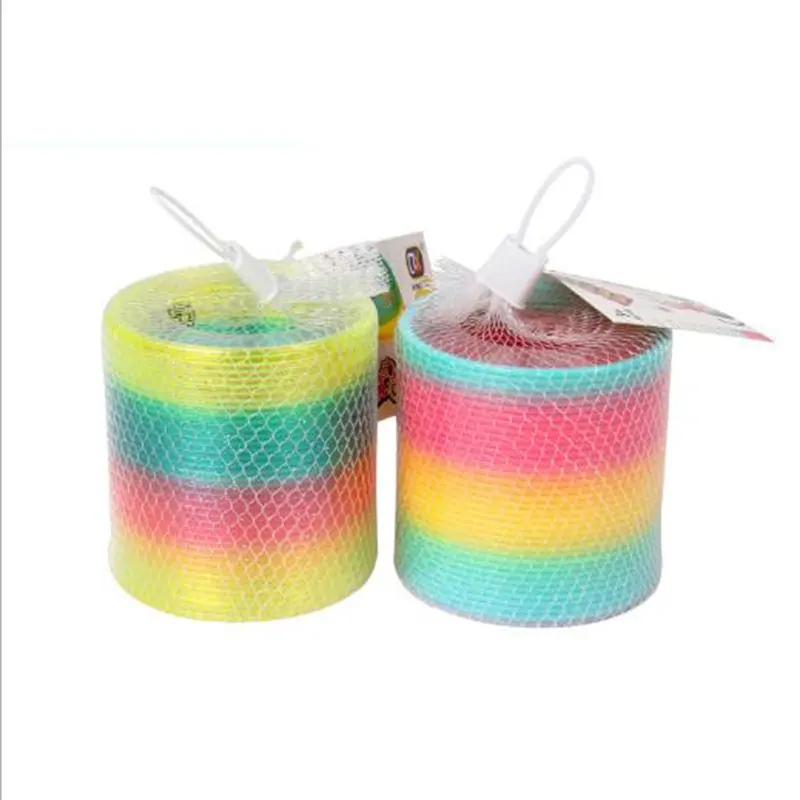 Classic Protean Rainbow Circle Folding Plastic Spring Coil Children's