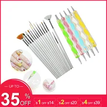 20 шт./компл. Дизайн ногтей набор лака для рисования ногтей Гель-лак кисти для маникюра Инструменты для дизайна ногтей кисть для ногтей