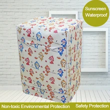 Обезьяна мультфильм водонепроницаемый чехол для стиральной машины передний открытие стиральная машина солнцезащитный чехол от пыли