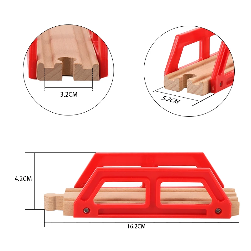 Деревянный поезд трек набор деревянная железная дорога прямой и изогнутый расширение трек Take-n-Play моторизованный Электрический поезд трек мастер-игрушки
