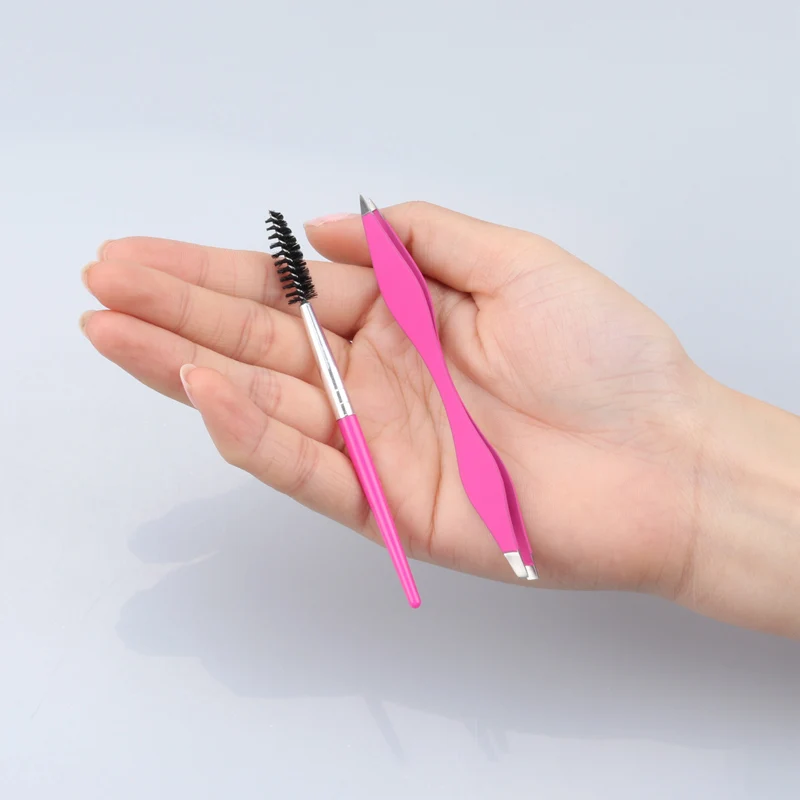 Brainbow 2pcs/Pack Eyes Makeup Tools Set&Kit Double Ends Eyebrow Tweezer Hair Remover Eyebrow Makeup Brush Eyes Beauty Essential Brainbow 2pcs/Pack Eyes Makeup Tools Set&Kit Double Ends Eyebrow Tweezer Hair Remover Eyebrow Makeup Brush Eyes Beauty Essential