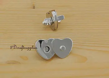 

Magnetic Snaps bag button purse Magnetic Snaps button 20 pcs Heart nickel F29