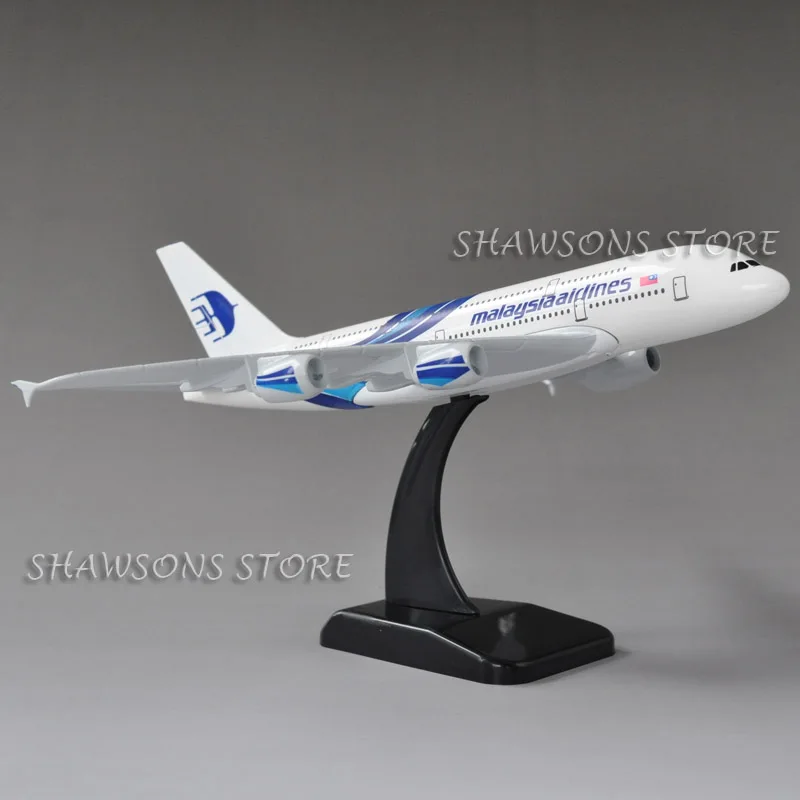 Литой металл 1:400 модель самолета игрушки Airbus A380 малайзийский авиалайнер 20 см