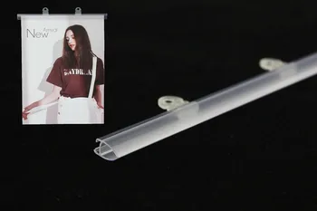

35cm poster banner sign Hanger Strip extruded signage clip frame holder tube poster rail hook support system