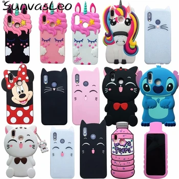 

For Huawei P20 Lite Case 3D Cartoon Cute Unicorn Stitch Cat Soft Silicone Back Cover For Huawei P20 Pro P20 Phone Cases Fundas
