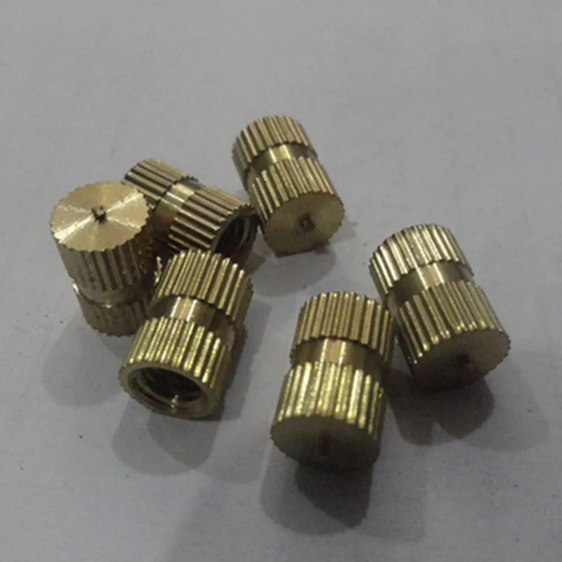 Single pass copper knurled nut inserts B type insert plastic playing
