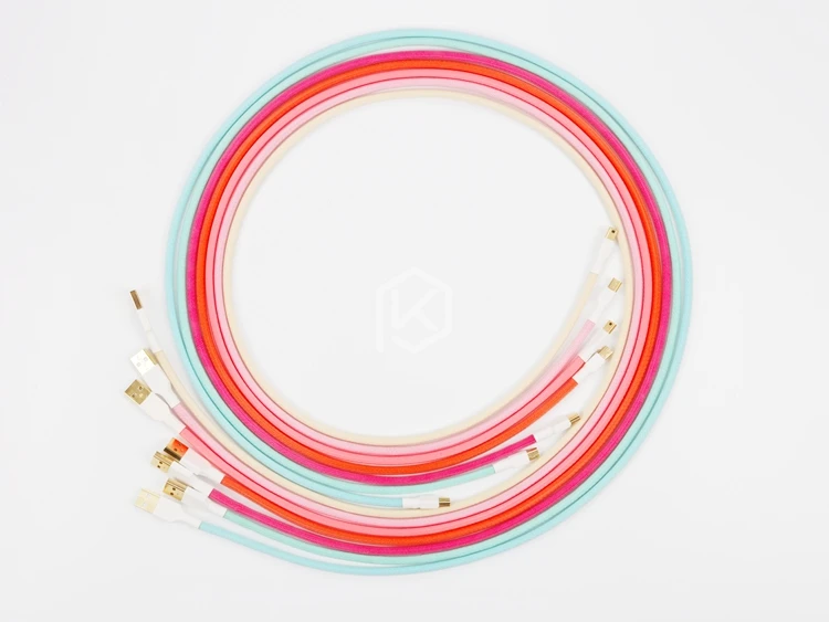 Цветной нейлоновый usb-кабель с рукавами, мини-usb порт, позолоченные разъемы длиной 1,2 м, 6 цветов, синий, розовый, фиолетовый, оранжевый, бежевый, голубой
