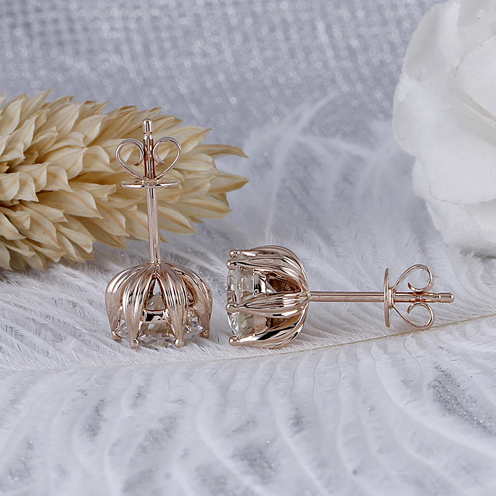 moissanite earrigns rose gold (5)