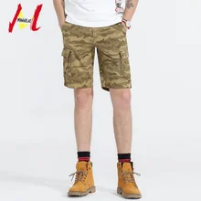 MANVALUE летние модные мужские шорты камуфляжные многокарманные до колена Промытые европейские и американские повседневные шорты