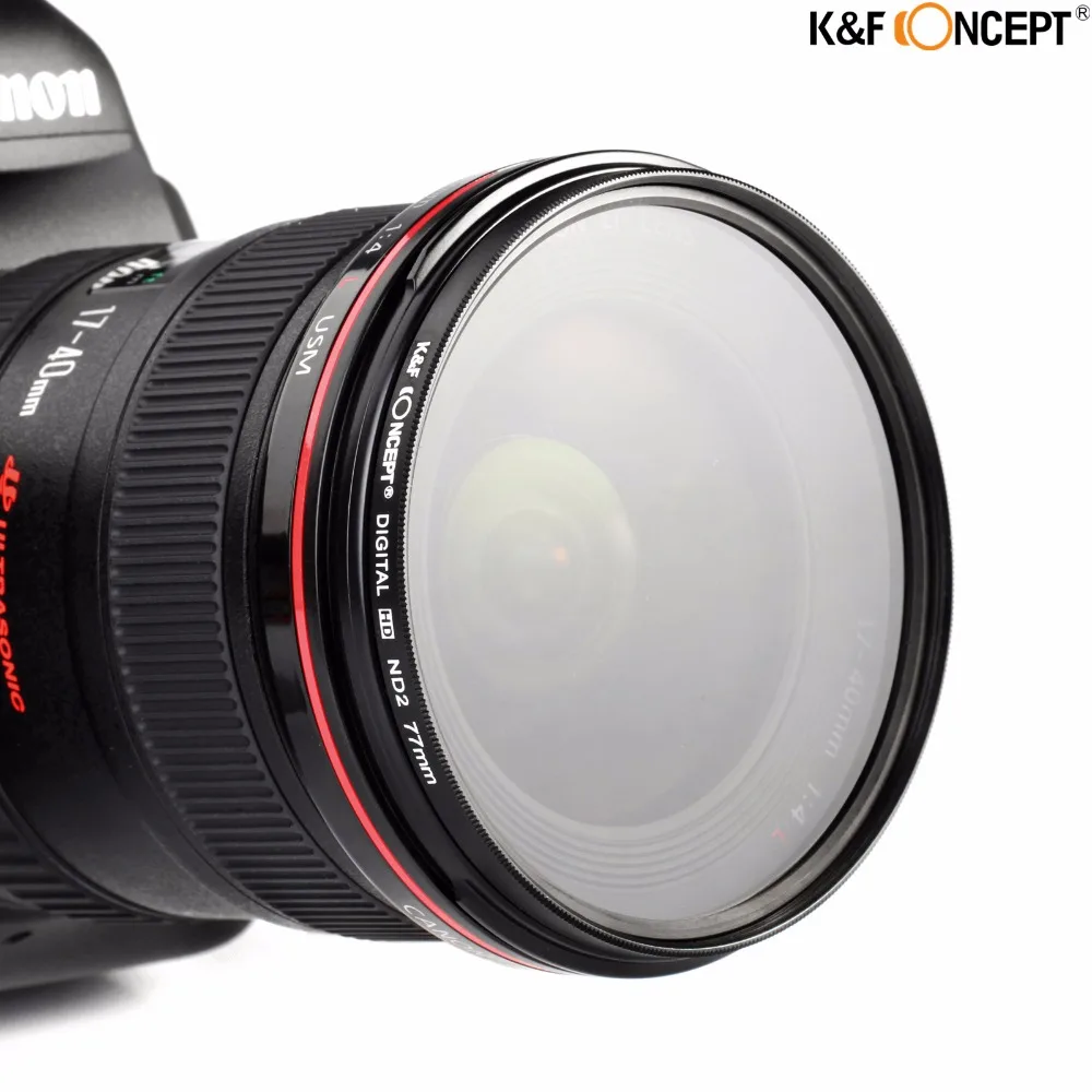 Комплект фильтров K & F CONCEPT ND для объектива 52/55/58/62/67/72/77 мм ND2 + ND4 ND8 сумка чистящая