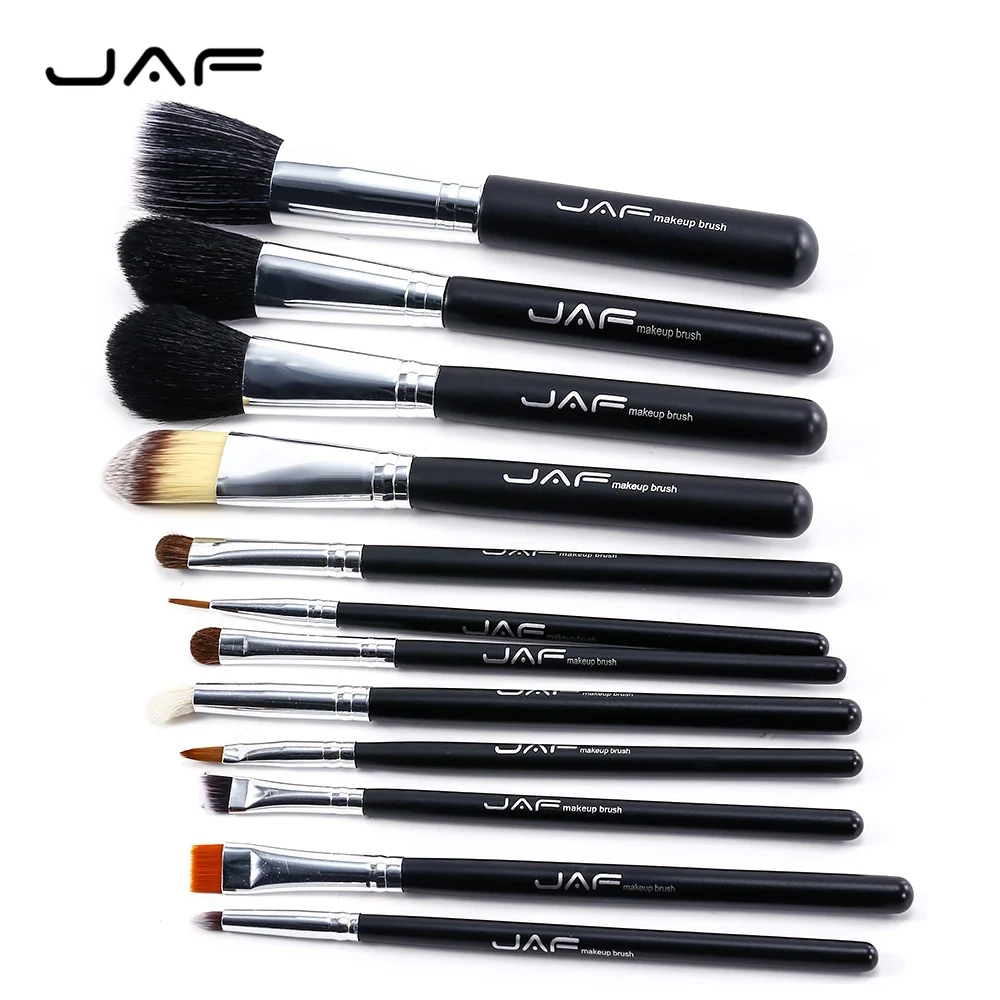 JAF 12 шт. Макияж Кисточки набор профессиональных Портативный Мягкий косметический
