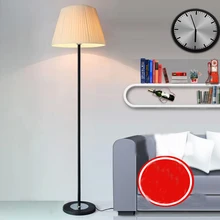 Простой торшер металлическая живопись, тканевый абажур Современная гостиная спальня Напольная Лампа EMS
