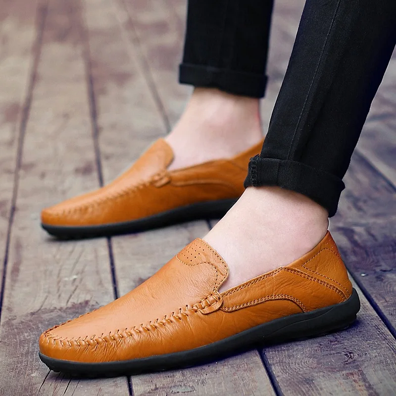 

Oloey Brand Men Cow Leather Casual Shoes Fashion Sneakers Man Slip-on Business Loafer Europe Best Sellers High Quality Promotion