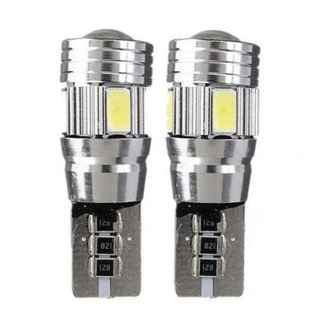 2 Pcs T10 5630 LED Car Bulbs 6 SMD HID Car Side Wedge Light License Plate Light Ceiling Lamp For Mercedes BMW Audi Porsche