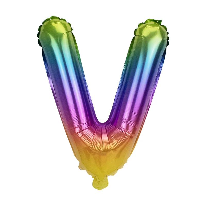 16 дюймов 26 Большие буквы шрифт шары вечерние на день рождения фольга из розового золота гелий украшения для свадьбы дня рождения Дети поставки - Цвет: 16 inches-36cm V