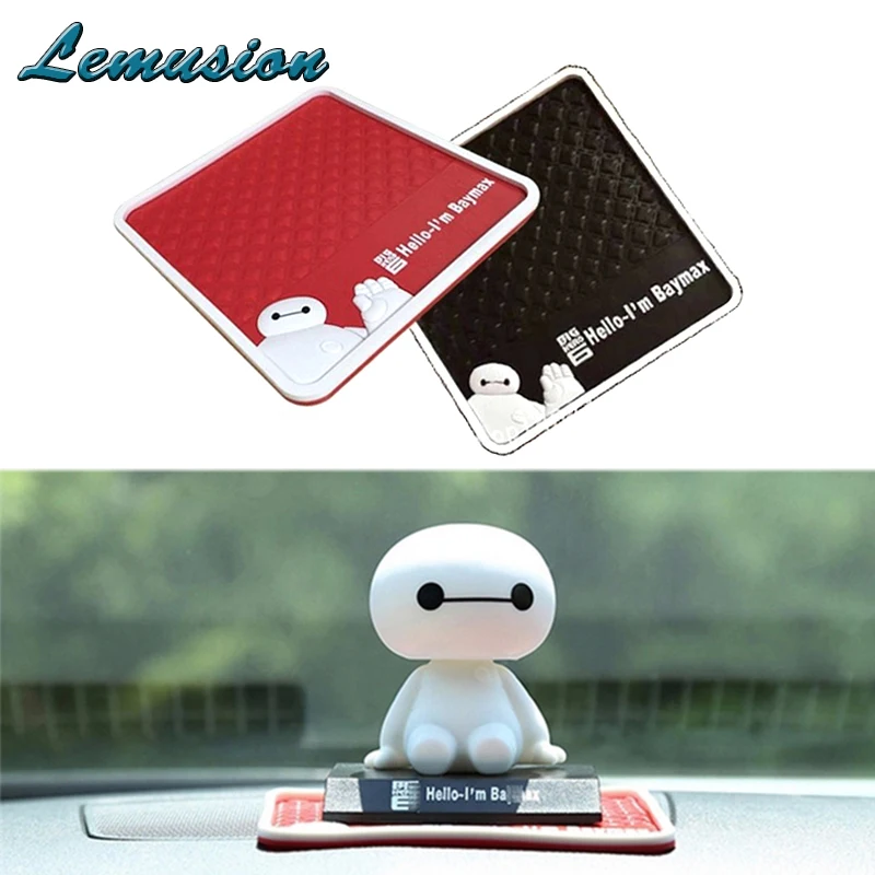 

Car-styling 1X Car baymax non-slip mat For Honda civic accord Ford focus fiesta kuga Peugeot 307 206 407 Infiniti Accessories