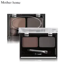 Mother Home, макияж для бровей, 2 цвета, палитра пудры для бровей, водонепроницаемые тени для бровей с кистью