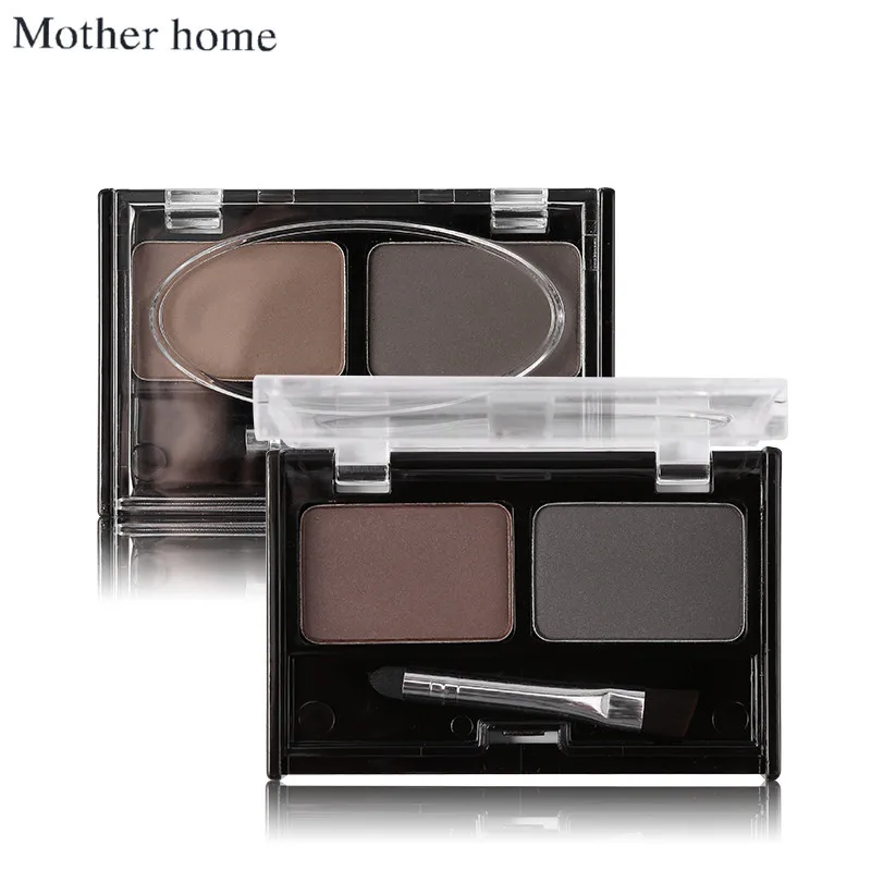

Mother Home Eye Brow Makeup 2 Color Eyebrow Powder Palette Waterproof Eyebrow Cake Eyeshadow with Brush