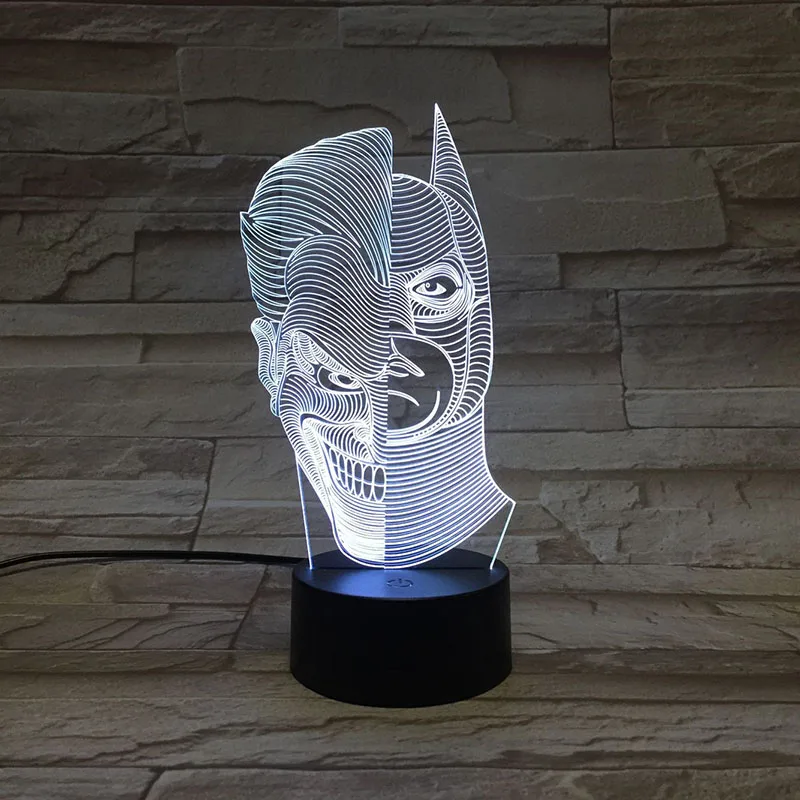 

Dc Justice League Two Face Figure Usb 3d Led Night Light Cartoon Boys Child Kids Birthday Gifts Table Lamp Bedside Two-Face