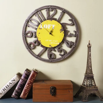 

Iron Silent Wall Clock Art Creative Battery Wall Watch Square Living Room Decor Ferro Retro Clocks Decorative Tools 60A0889