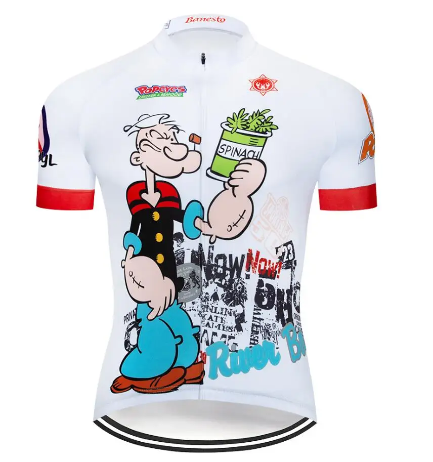 Popeye popeye одежда Лето гонки спортивный мотоцикл Джерси Топы Велоспорт рубашка с коротким рукавом Майо ropa Ciclismo - Цвет: 1