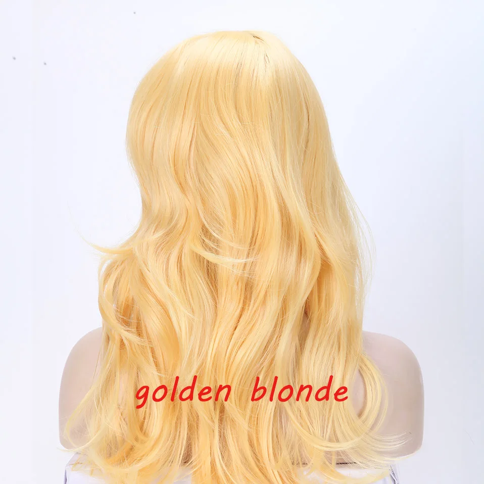 S-noilite 56 см свободные волны синтетические парики для черных женщин парик для косплея синий красный розовый серый фиолетовый волосы - Цвет: 299