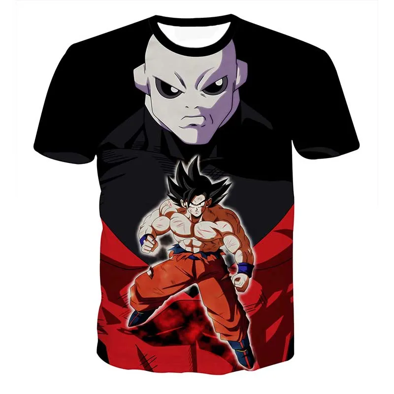 Black Red Dragon Ball Z футболки мужские летние с 3D принтом супер сайян Сон Гоку черный Вегета Битва Драконий мяч Повседневная футболка Топы футболки - Цвет: Black Red