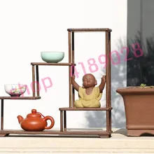 Натуральный Куриный крыло дерево, мин стиль BBK, твердая древесина курьеза полки, орнамент маятник стойке