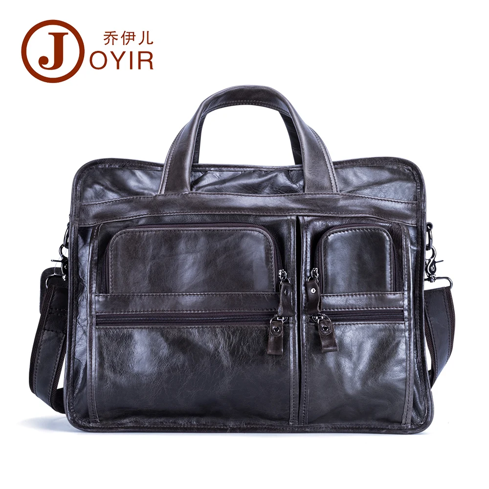 JOYIR 100% Genuine Leather Men Briefcases Casual Business Bags Tote Bag Large Handbags Shoulder Bags Crossbody Bag Men Gift 9913