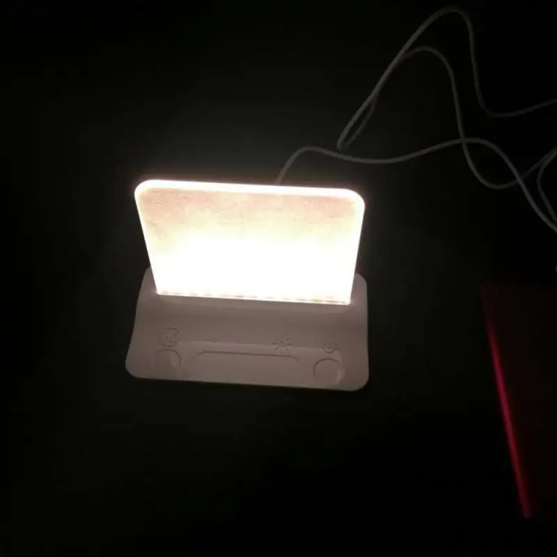 Чтение задача зажим Clip-on лампы освещения рабочего стола Лупа Стекло светодиодные настольные лампы зажим зарядки Порты и разъёмы для