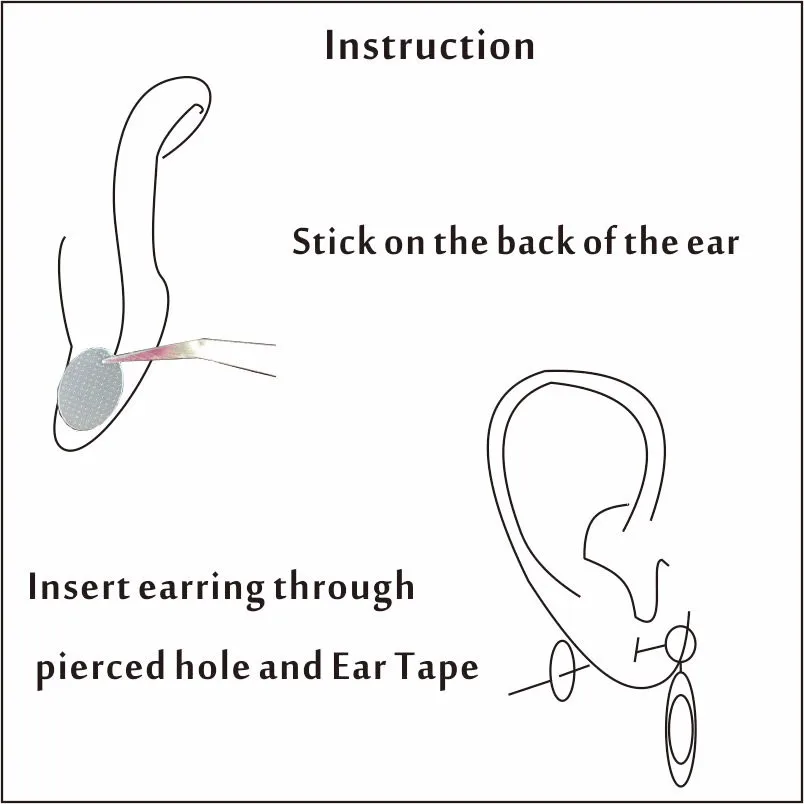 Невидимые наклейки для ушей, поддерживающая ленту, идеально подходит для растянутых или рваных ушных мочек и снимает напряжение от тяжелых сережек