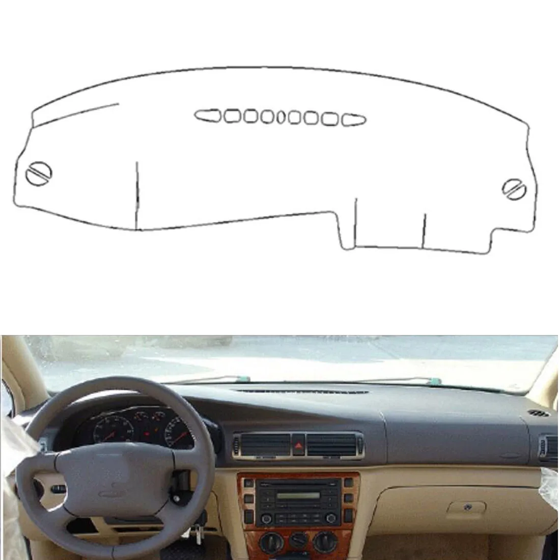 Dongzhen подходит для VW Passat 2005-2007 Авто приборной панели крышки Избегайте Light Pad инструмента Platform крышка приборной доске коврики