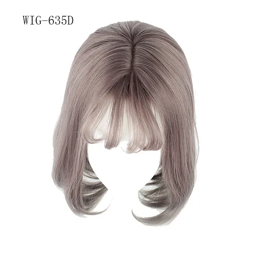 MCOSER 35 см короткий цвет смешанный синтетический Air Bang Косплей вечерние женские парик Высокая температура волокна волос WIG-635D - Цвет: T1B/613