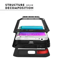 Для Samsung Galaxy Note 4 край N9150 грязь Водонепроницаемый Любовь Мэй металлический Алюминий мощный чехол с Gorilla Стекло