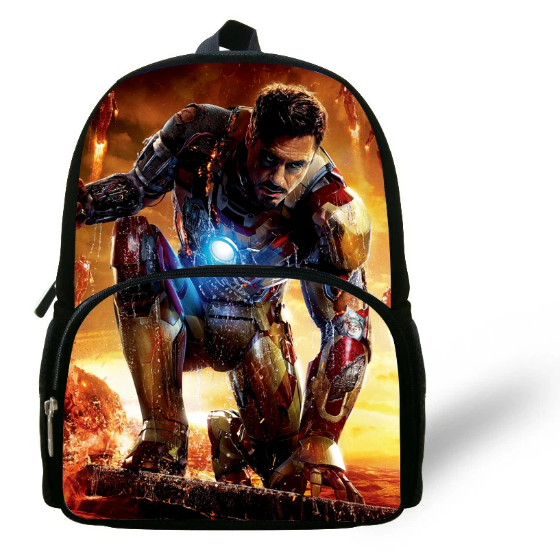 

12-inch New style Robot IronMan backpack Superman Bags Printing Boys Bags Kids School Backpack Age 1-6 Mochila Escolar Menino