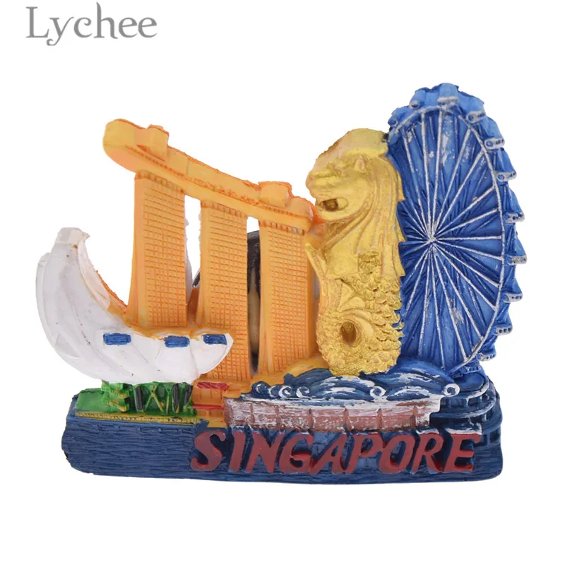 Lychee Life Singapore Fidge магнитные Ландшафтные украшения для холодильника подарки