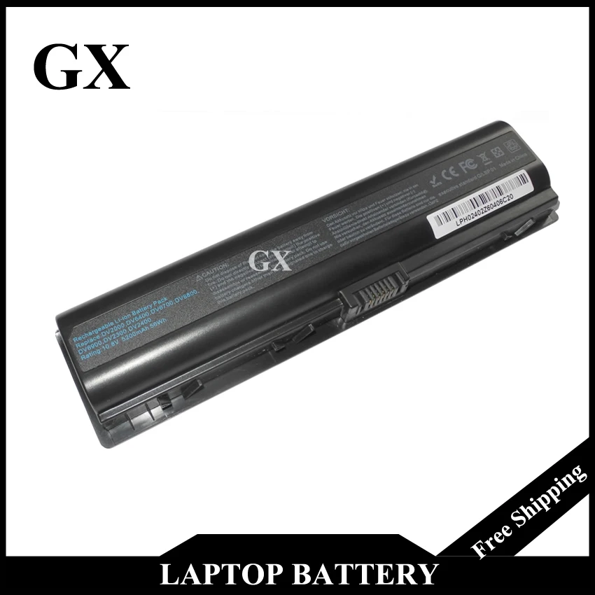 6Cells laptop battery For hp Pavilion DV2000 DV2100 DV2200 DV2300 DV2500 DV2600 DV2700 DV6000