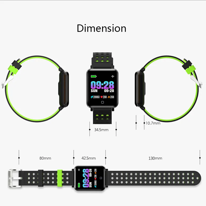 Смарт-часы Greentiger M19, фитнес-трекер, измеритель артериального давления, Bluetooth, часы, умные часы, шагомер, монитор сердечного ритма, спортивный ремешок