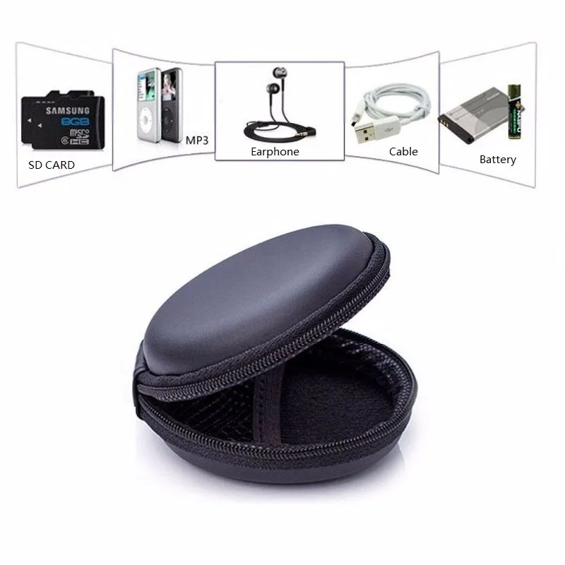 

50 pcs for Apple Airpods Earpods EarPads Case for USB Cable Zipper Storage Portable Headphone Bluetooth Earphone Case Bag