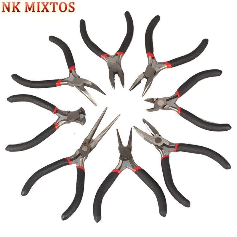 NK MIXTOS 8 шт./компл. углеродистая сталь черные Ювелирные плоскогубцы для