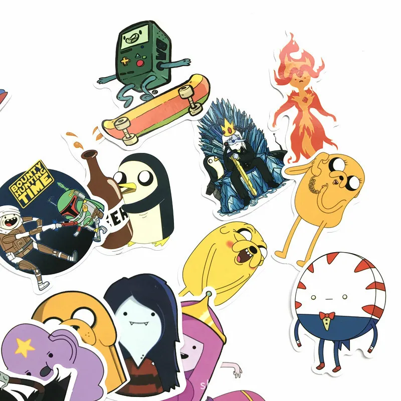 30 шт. чемодан adventure time, слайдер для мобильного телефона ноутбука, гитарная панель наклейка на коробку