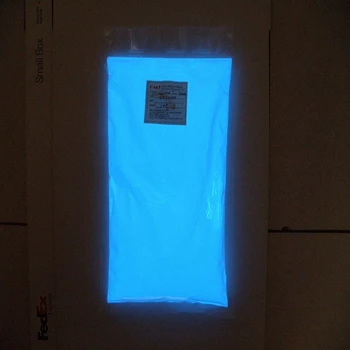 

glow in dark pigment, photoluminescent pigment, color:skyblue, widely used in many industrial, like paint, ink, etc..