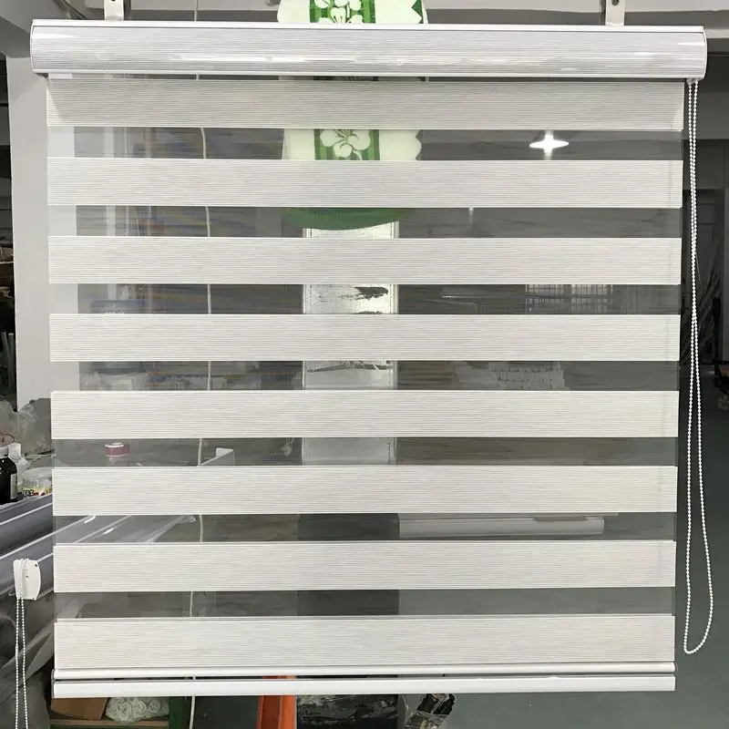 

Custom Made Size Zebra Blinds 100% Polyester Translucent Roller Window Curtains for Living Room 14 Colors are Availble