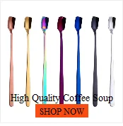 coffee spoon Colorful Spoon Long Handle Flatware Coffee Drinking Tools Kitchen stainless steel fork chopsticks drop shipping